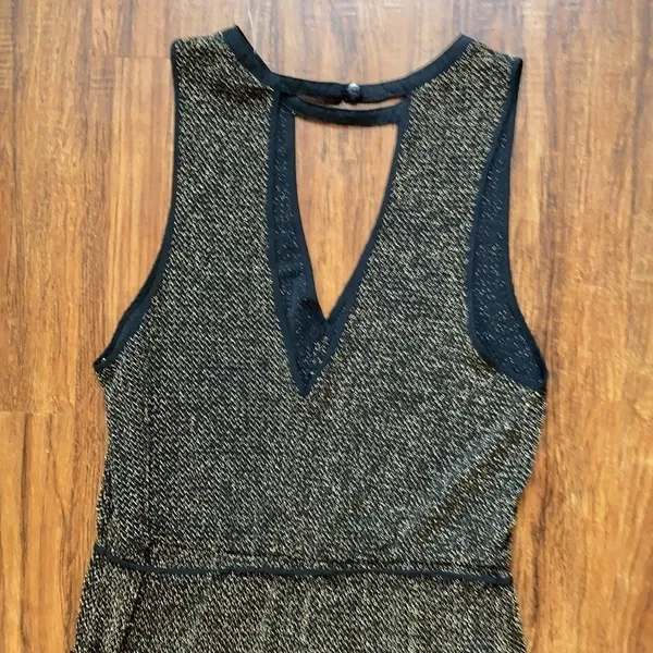NWT Urban‎ outfitters Ecoté high low gold shimmer dress size medium - Image 11