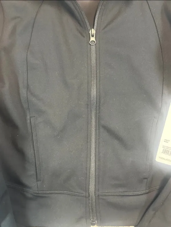 Yogalicious Black Women's Utility Full-Zip Jacket with Thumbholes - Image 6