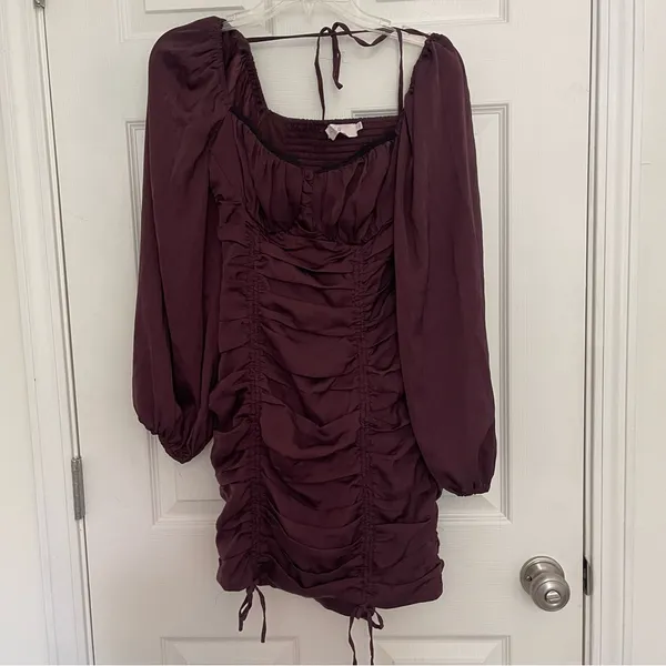 Revolve x ASTR the Label Mardi Long‎ Sleeve in Eggplant - Image 3
