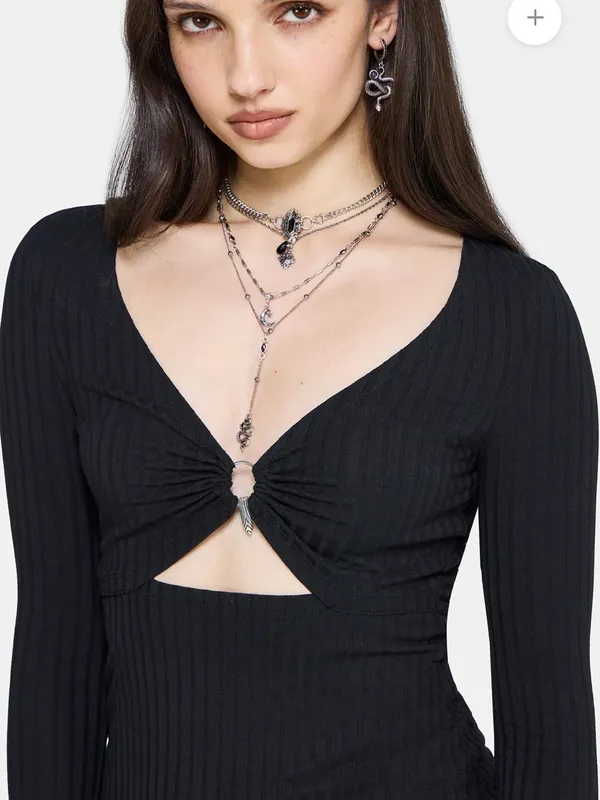 Disturbia Eastwick Gothic Cut Out Bodycon Mini Dress Size 6 NWT - Image 11