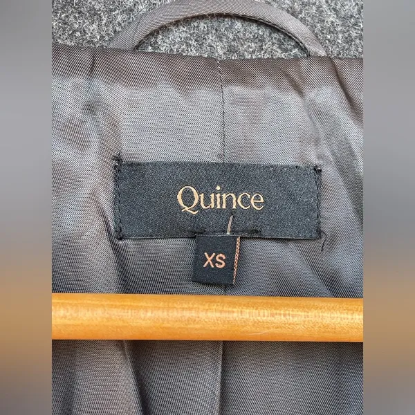 Quince Grey Italian Wool Coat XS | Minimalist Capsule Wardrobe - Image 9