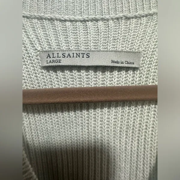 Allsaints Manson Cropped Knit Sweater Vest Size Large EUC - Image 3