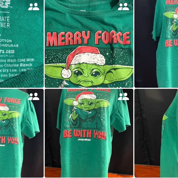 Star‎ Wars Green Yoda Holiday Tee - Image 2