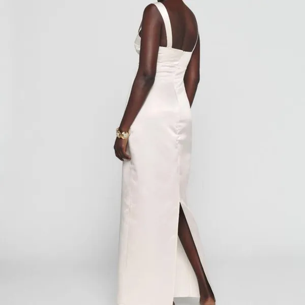 Reformation | NWT Willy Satin Sweetheart Maxi Dress in Ivory White Size 4 - Image 2