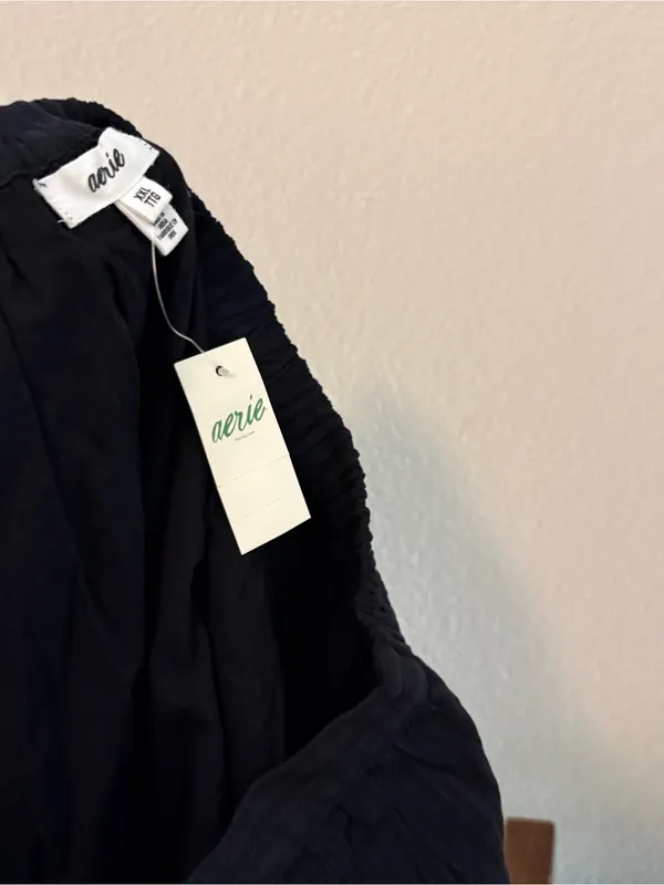 Aerie black bubble skirt plus size 2X XXL cotton ribbed summer casual preppychic - Image 5