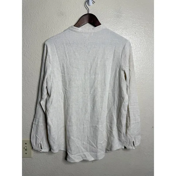 Barefoot Dreams Linen Blend Blouse & Pants Set size S NWT He Bisque - Image 10