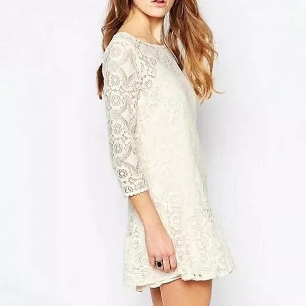 ✨Walking To The Sun Sz 2 Cream Dress in Cream Free People✨ - Image 3
