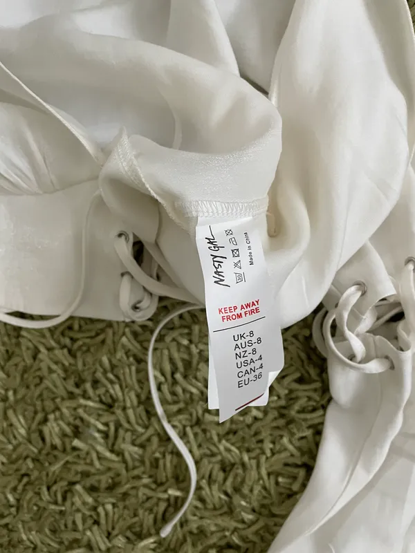 Nasty Gal White Tie Top - Image 4