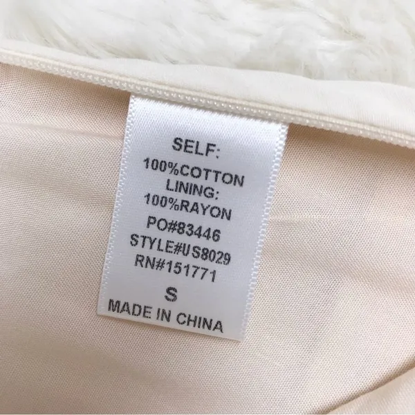 LE LIS Pleated Mini Skirt Small Cream Beige Preppy Tennis Schoolgirl Clean Girl‎ - Image 7