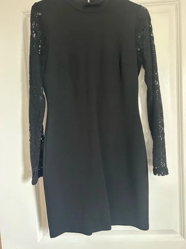 Lulus Black Long Sleeve Dress Lace Mini - Image 2