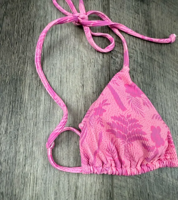 Kulani Kinis Pink Print Bikini Top - Image 5