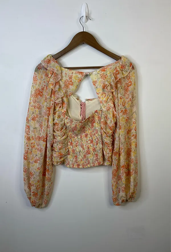 Free People Mabel Floral Print Top Size Medium - Image 5
