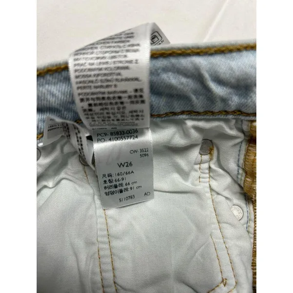 Levi’s 501 denim jean cutoff shorts. Size 26. Light wash. - Image 2