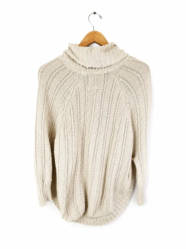 Anthropologie Angel of the North Harvest Moon Cotton Poncho Sweater Size S - Image 3