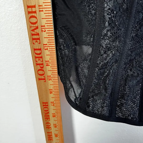 Black Corset‎ Bustier Tank Top Sz Small Lace Gothic Vampire Witchy Grunge Emo - Image 3