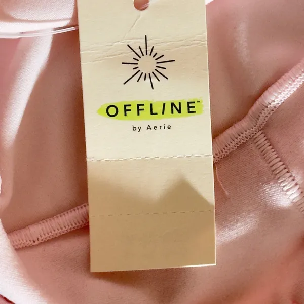 481 | NWT OFFLINE by Aerie Womens XL Long Sleeve Scoop Neck Crop Top Pink - Image 8