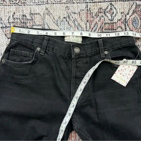 Free People We The Free‎ Maggie Jeans NWT Midrise Straight Size 26 Washed Black - Image 10