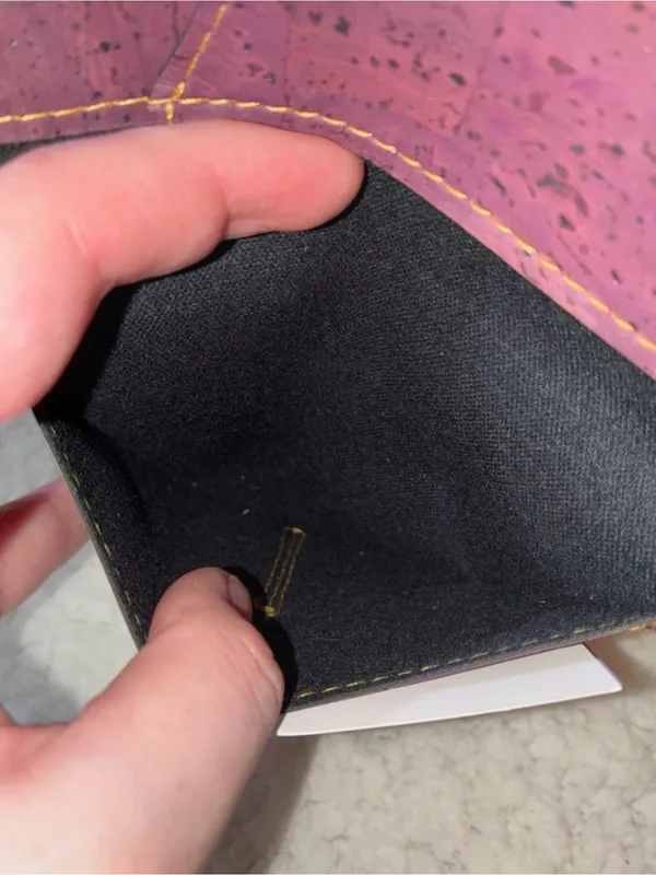 Handmade Fashiopurse Eggplant Purple Cork Passport Holder - Image 6