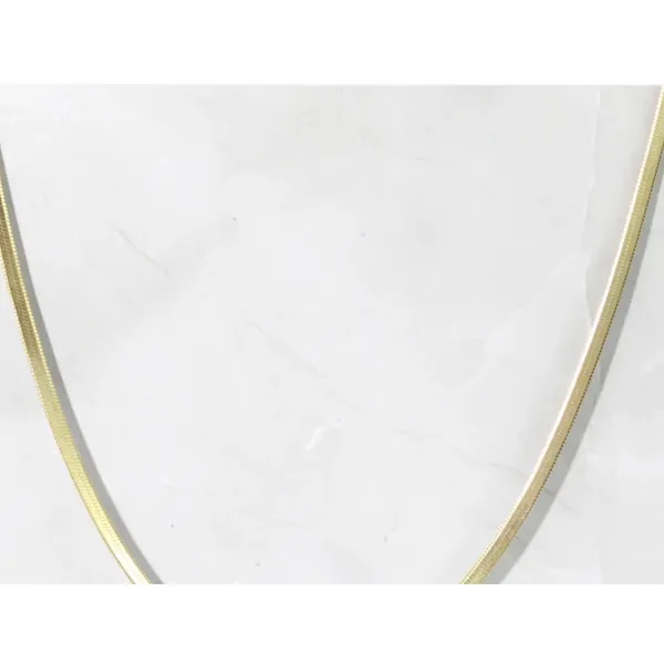 NEW Unisex 2mm‎ Gold Filled Layering Herringbone Chain Necklace 18-20” - Image 12