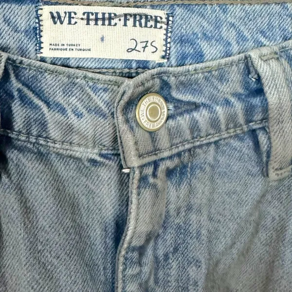 Free People Tinsley Baggy High Rise Jeans 90s Grunge Dirty Wash NWT 27 Short - Image 9