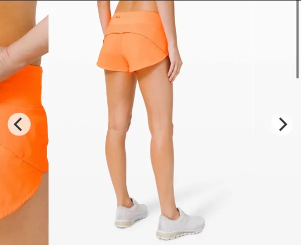 Lululemon Speed Up Shorts 2.5" Highlight Orange - Image 2