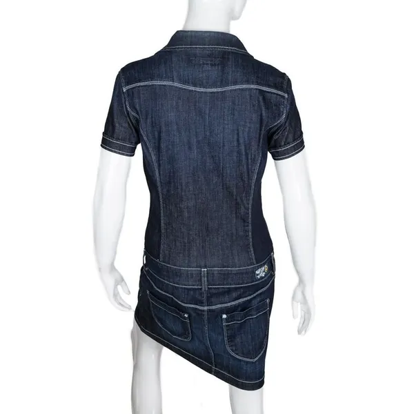 AG Adriano Goldschmied The Marilyn Denim Shirt Mini Dress Y2K Indie Sleaze - Image 2