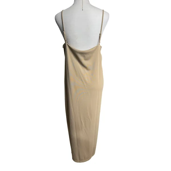 H&M Cream Beige Midi Slip Dress L NWT 90s Minimalist Clean Girl - Image 4