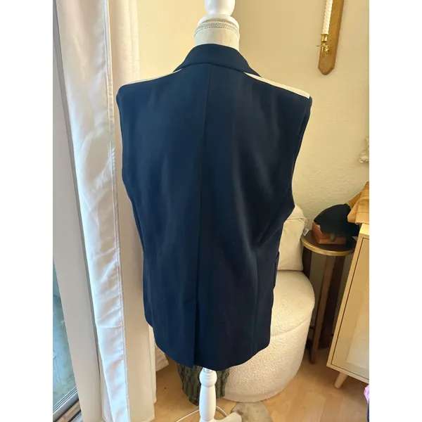 Palm Angels Sleeveless Blazer Vest Size 42 US 8 Navy - Image 2