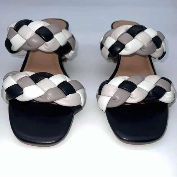DV by Dolce Vita Sully Black and White Braided Sandals - Image 5