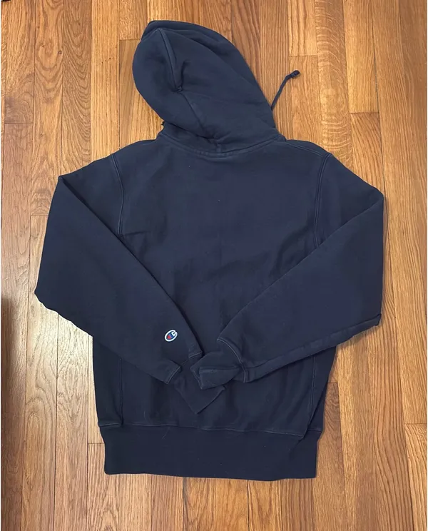 Champion Sweatshirt Women’s Small Navy Blue Hoodie - Image 2