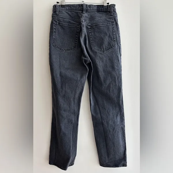 Abercrombie & Fitch The ‘90s Straight Ultra High Rise Black Jeans, 28/6 Short - Image 12