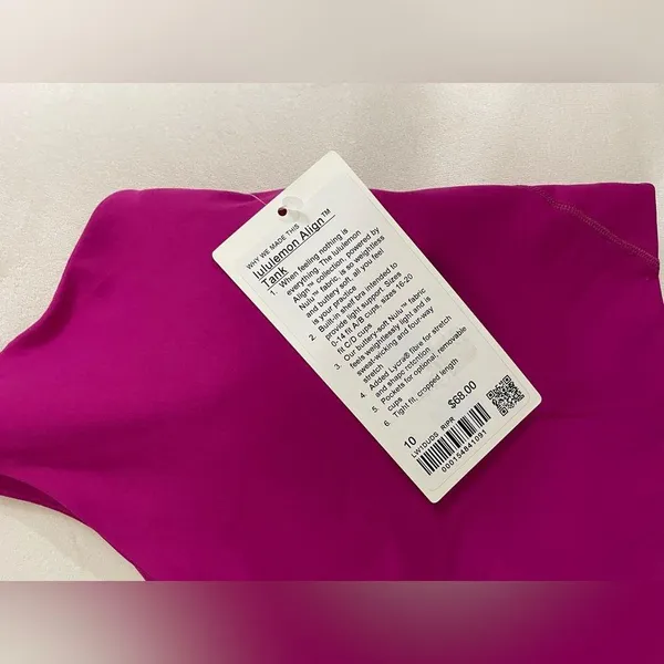 NWT Lululemon Align Tank Top Ripened Raspberry Size 10 A/B Cup - Image 9