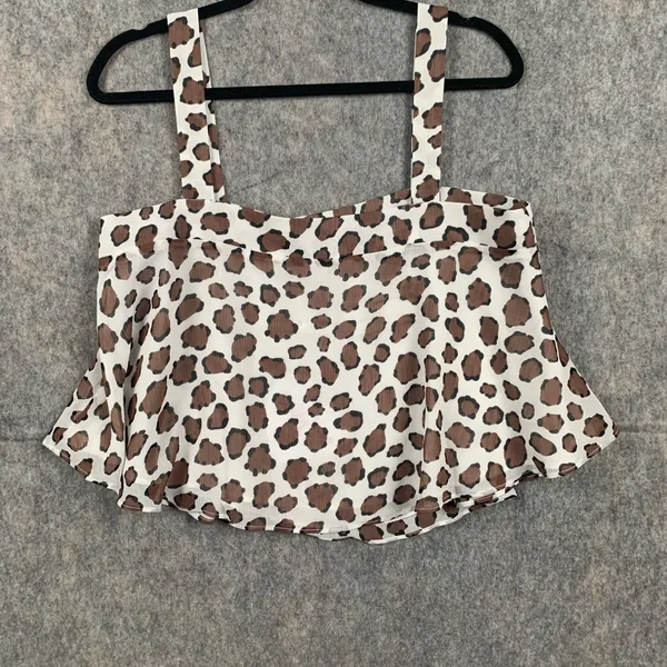 Buddy Love ATHENA FLOWY CROPPED TANK‎ TOP MUFASA animal print NWT - Image 6