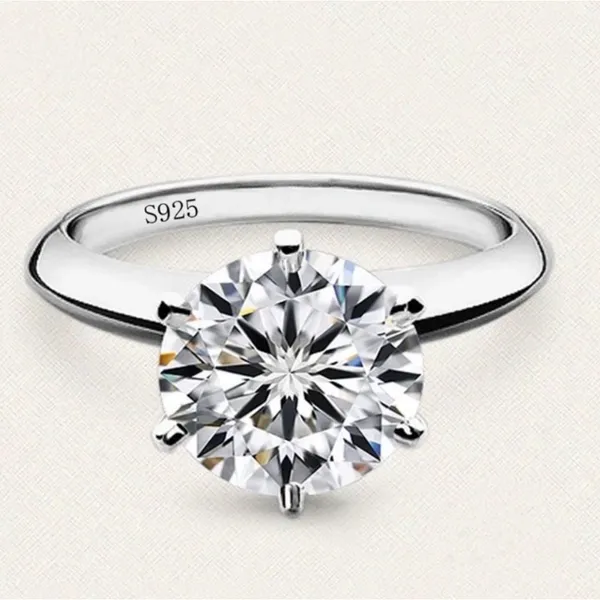 Boutique 2 Carat Platinum Solitaire Simulated‎ Diamond Engagement Wedding Ring, 8 - Image 16
