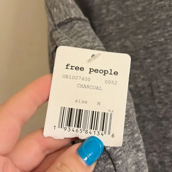 ✨Free People Bella Vista Oversized Sz Medium Tunic Top in Charcoal✨ - Image 13