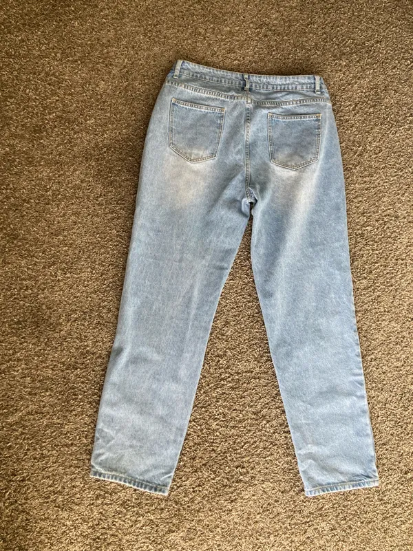 SHEIN Light Blue Distressed Boyfriend Jeans - Image 9