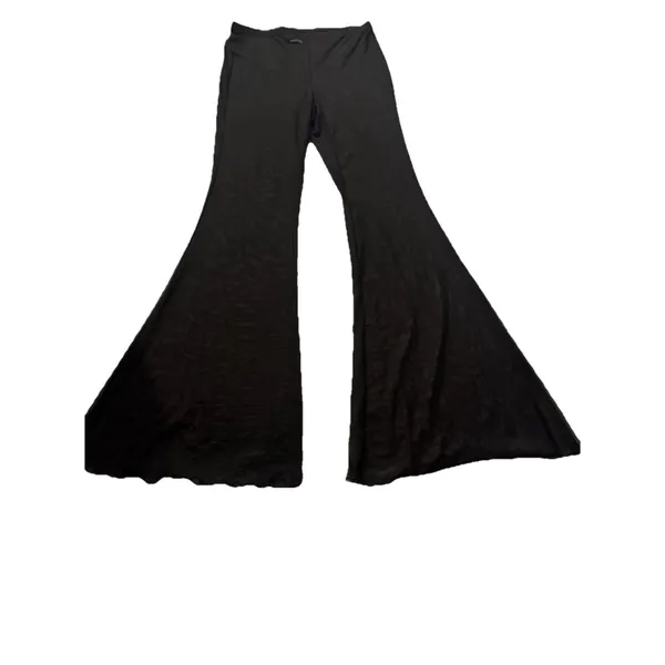 Wild Fable Mesh High Waist Flare Cover Up Pants Womens Small Black - Image 2
