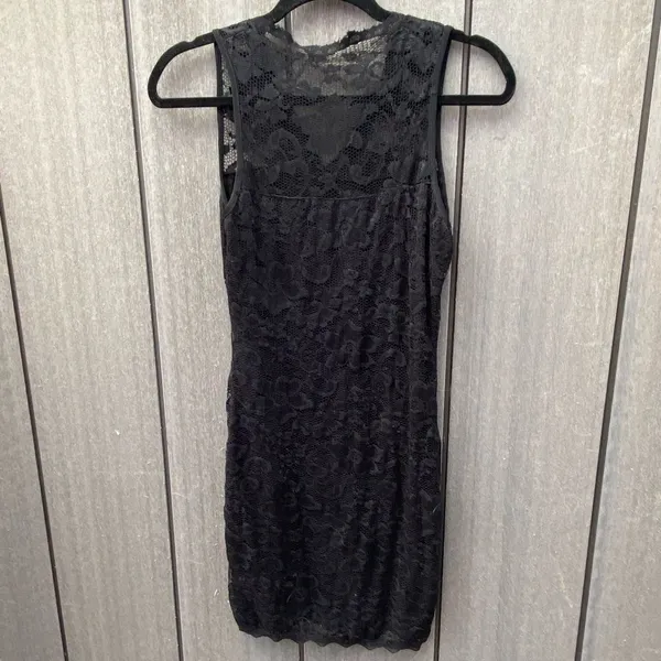 Black Lace‎ Mini Dress Black - Image 5