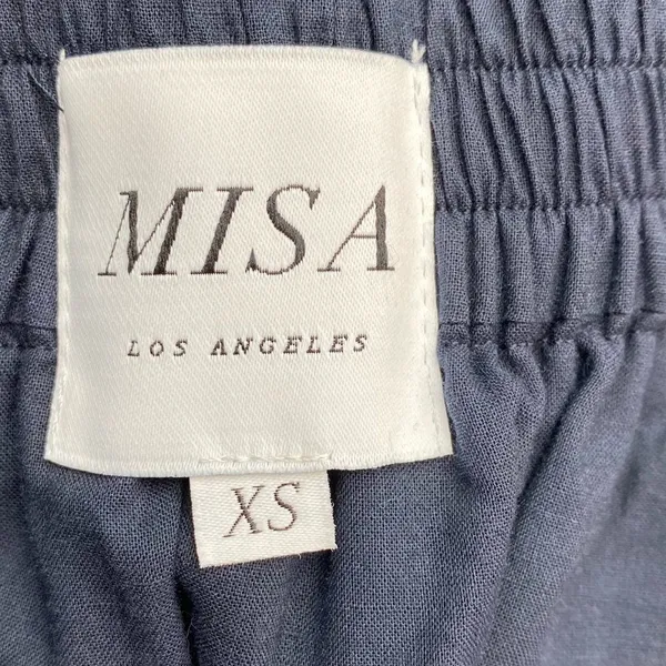 MISA Noemi Off‎ Shoulder Cotton Dress Navy - Image 5