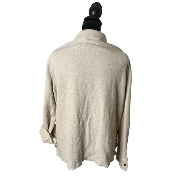 Ralph Lauren Waffle Knit Shirt Button Up Shacket Womens S Quiet Luxury Crest - Image 5