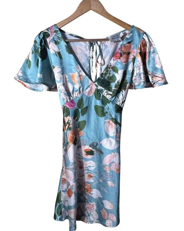 Hello Molly Daylight Party Mini Dress Blue Size Small/4 - Image 6