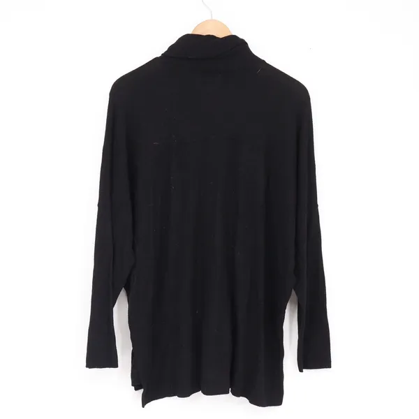 Aerie Womens Black Turtleneck Oversized Knit Sweater Side Slit Size M - Image 4