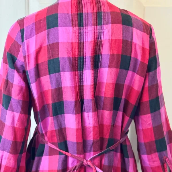 Victoria’s Secret PINK 100% Cotton Y2K Red/Black Plaid Shirt S Large F2 - Image 8