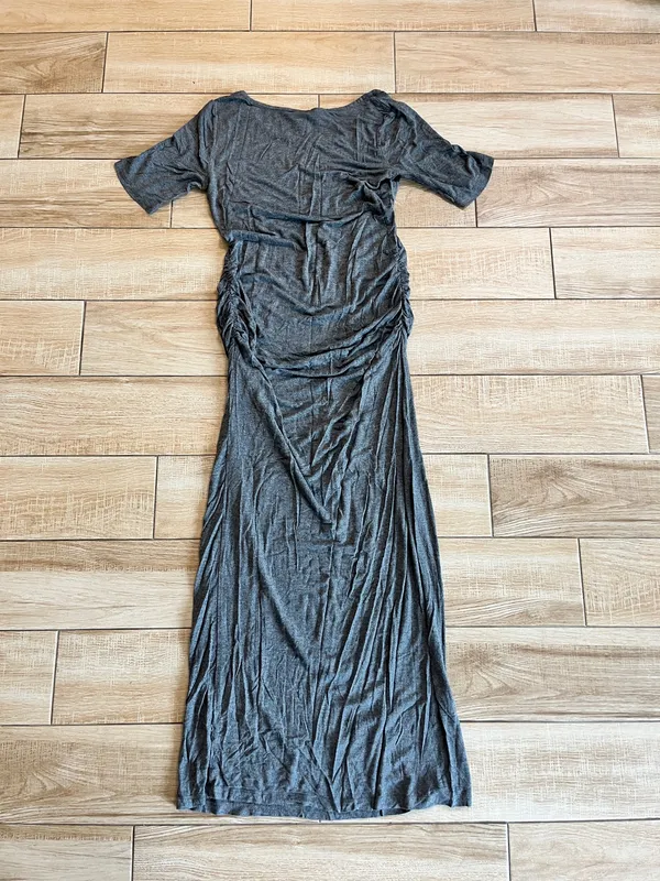 Womens Motherhood Maternity Grey Maxi Dress - M - Image 4