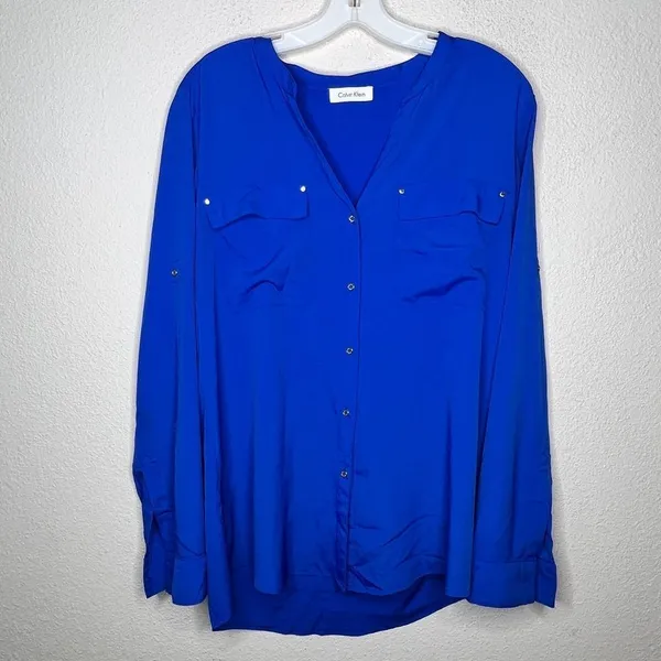 Calvin Klein Blue Blouse - Image 6