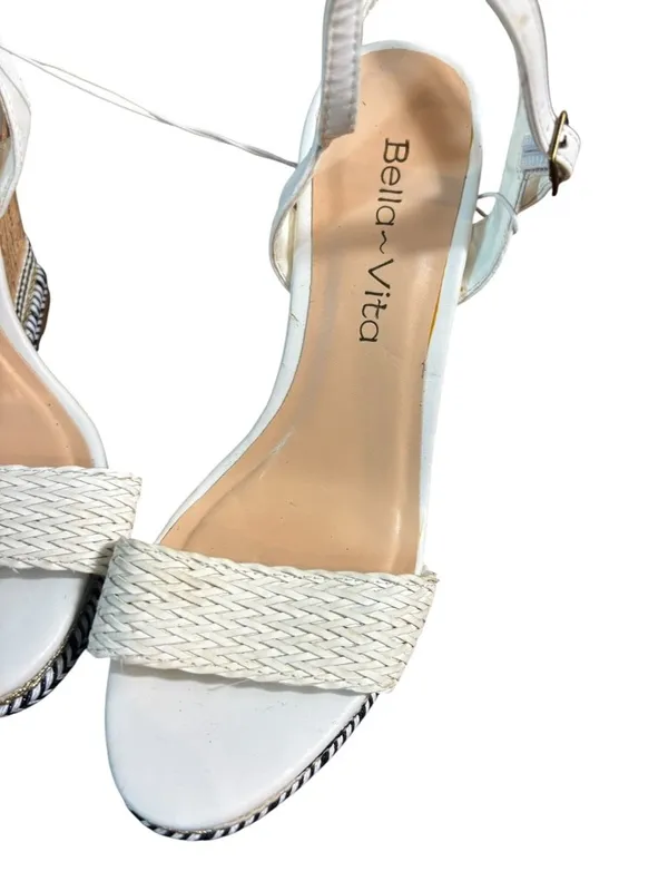Bella-Vita Women’s White & Tan Wedges - Image 8