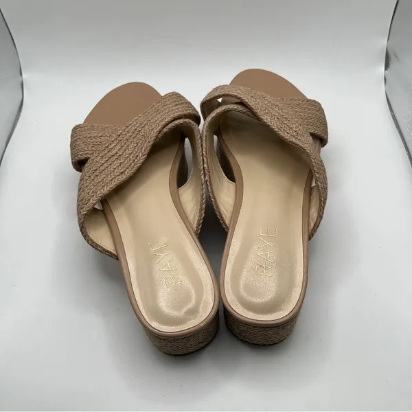EUC Raye Tiko Wedge color natural size 7.5 platform sandals women’s - Image 6