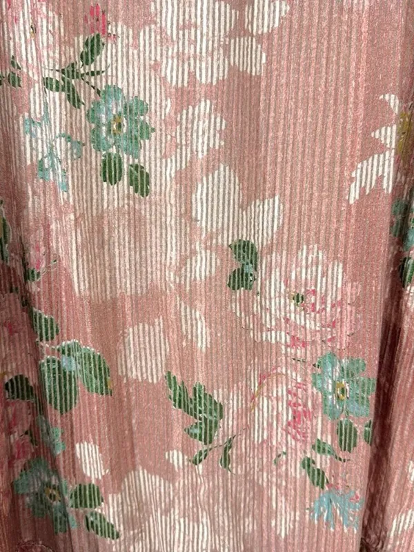 Free People Ethereal Dainty Cottage Bordeaux Floral Maxi Skirt Size Medium - Image 11
