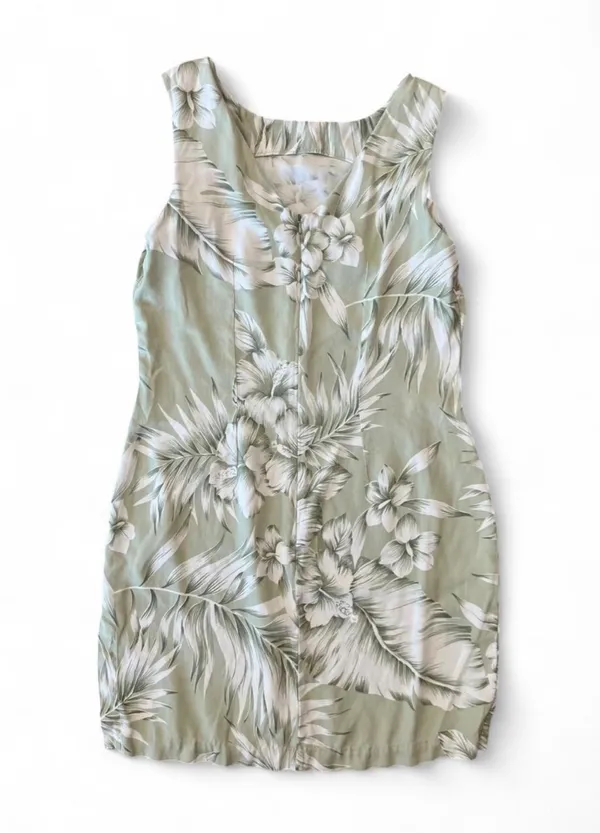 Tommy Bahama Vintage Silk Dress Floral Sleeveless Hawaiian Small - Image 2