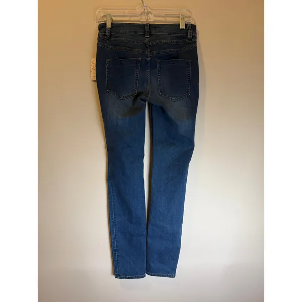 Free People Womens High Rise Skinny Jeans Medium Wash Blue Denim Size 25 NWT - Image 2